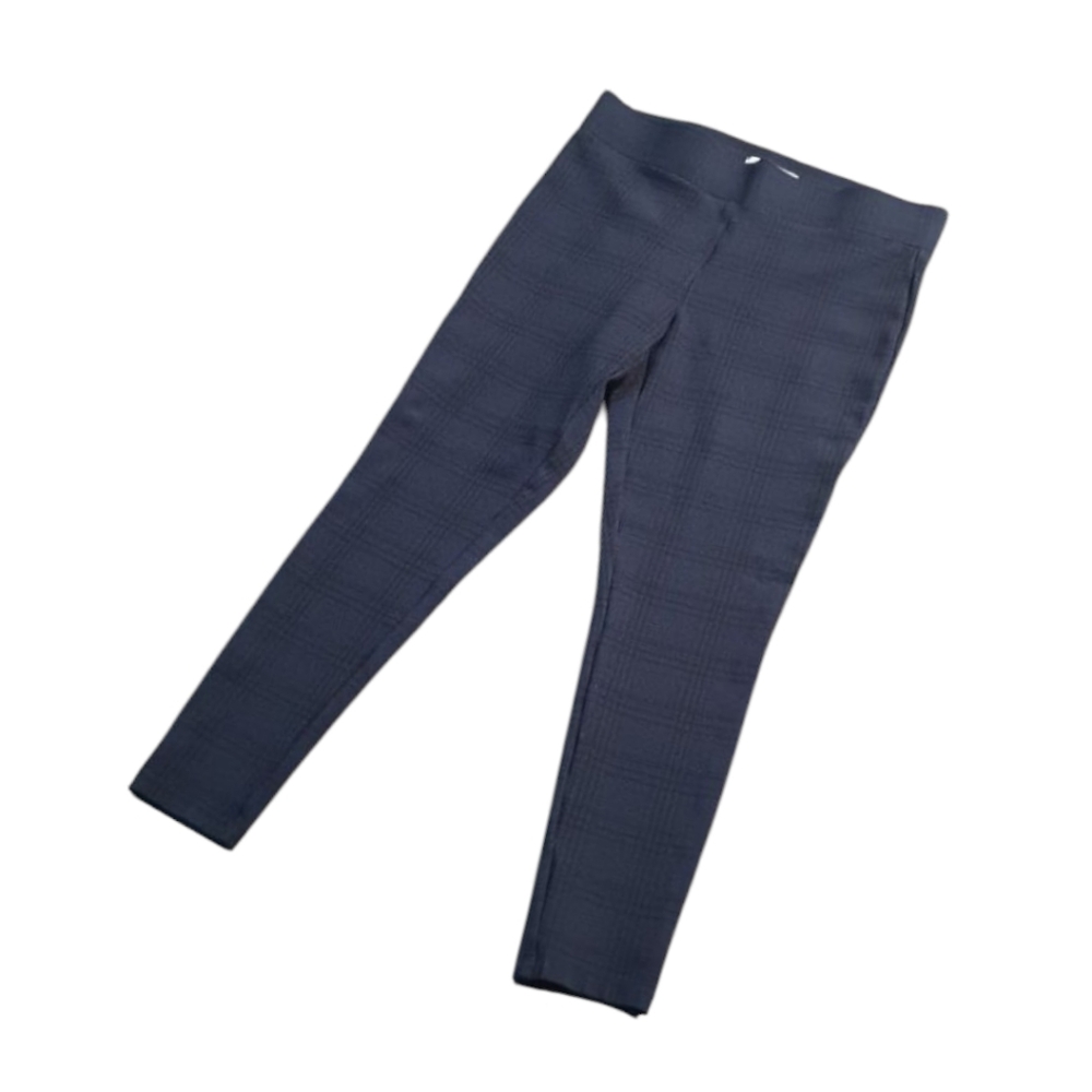 LOFT Dark Blue Petite Plaid Ponte Leggings - Picture 4 of 11
